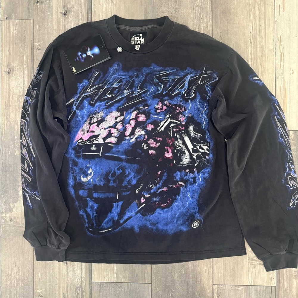 *SOLD* Hellstar Brain Helmet Long Sleeve Tshirt Medium WITH SCANNABLE NFC